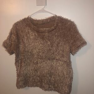 Mauve Zara Fuzzy Top